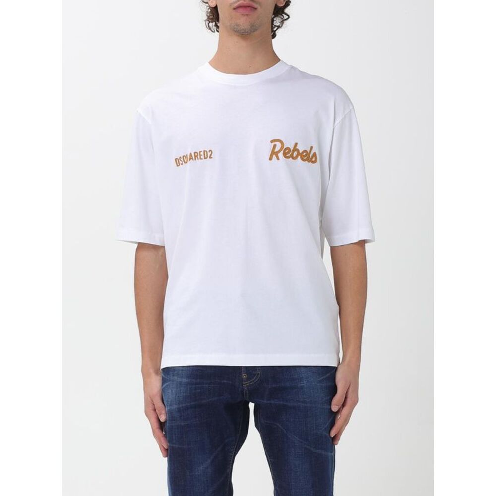 Dsquared2 Men Dsquared2 Cotton T-Shirt With Slogan